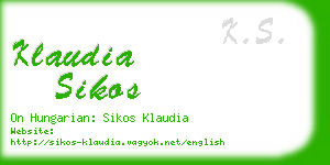 klaudia sikos business card